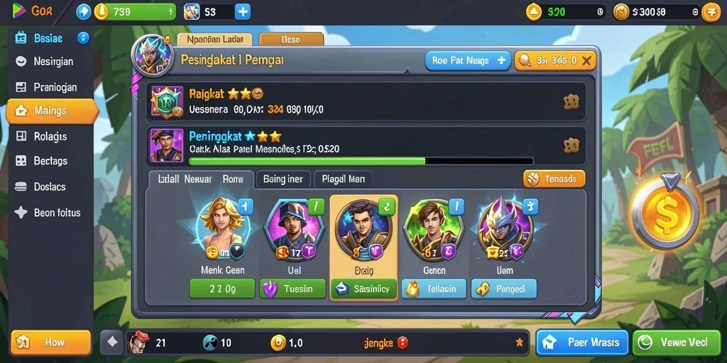 Karakter kustomizable untuk pengalaman unik.
