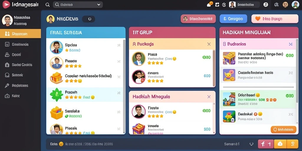 Fitur sosial untuk berbagi pengalaman bermain.